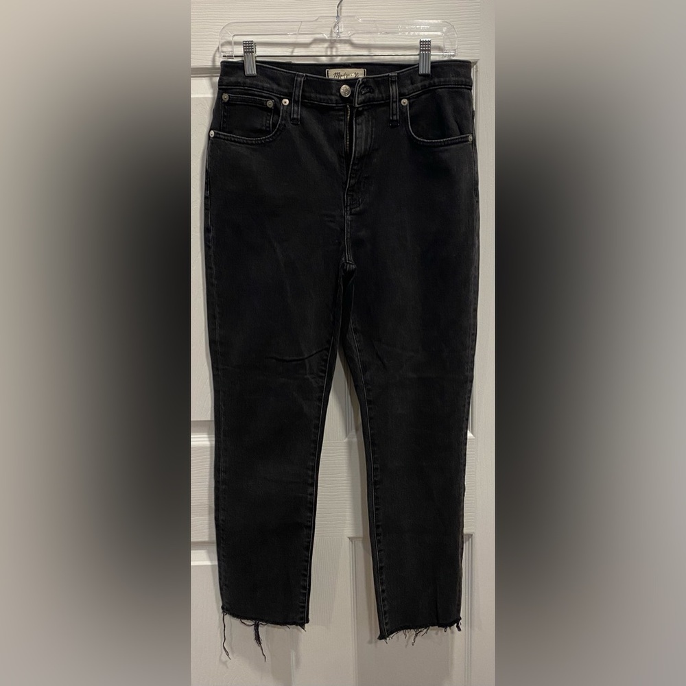 Madewell The High-Rise Slim Crop Boyjean Black Jeans Size 26